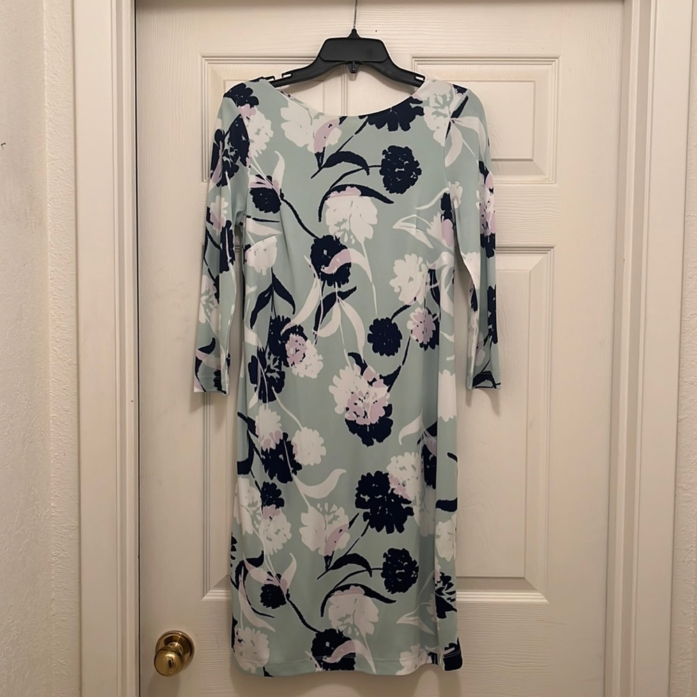 Mint, floral Maternity Dress